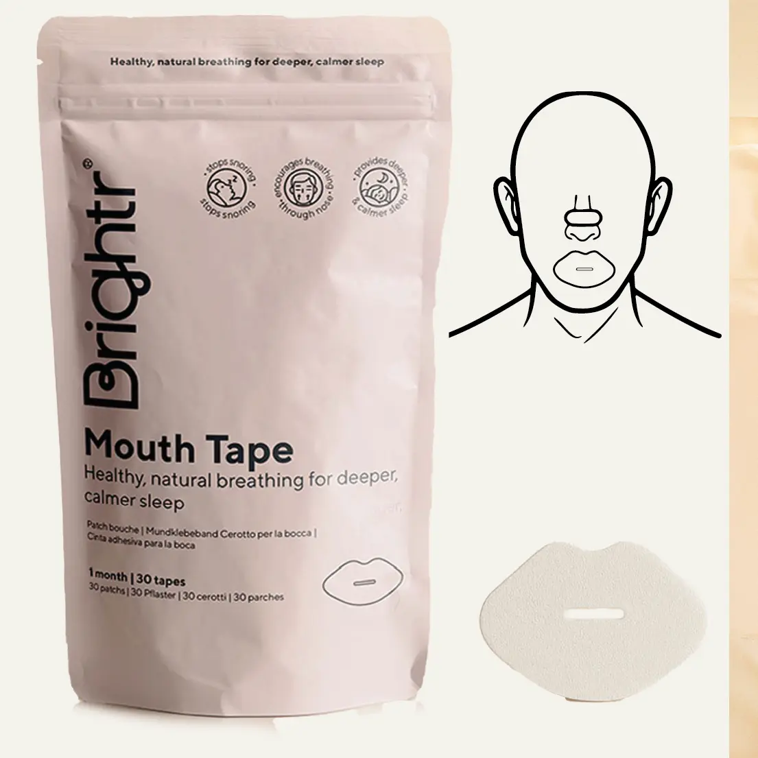 Brightr Mouth Tape for better Nasal Breathing Brightr® Sleep