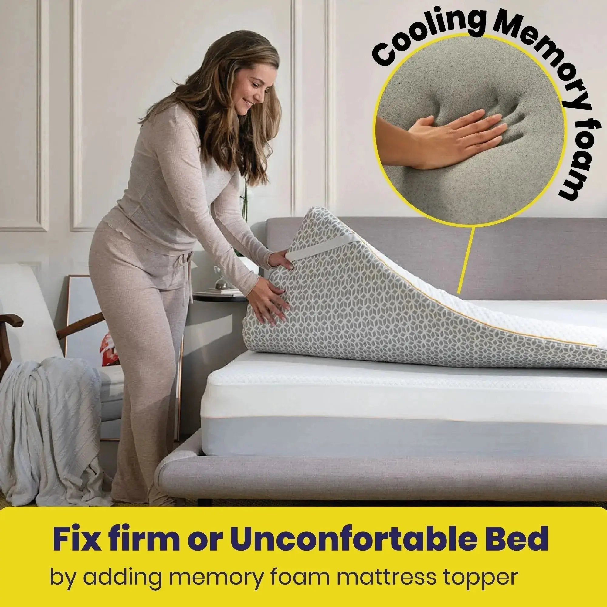 Brightr Aurora Memory Foam Mattress topper