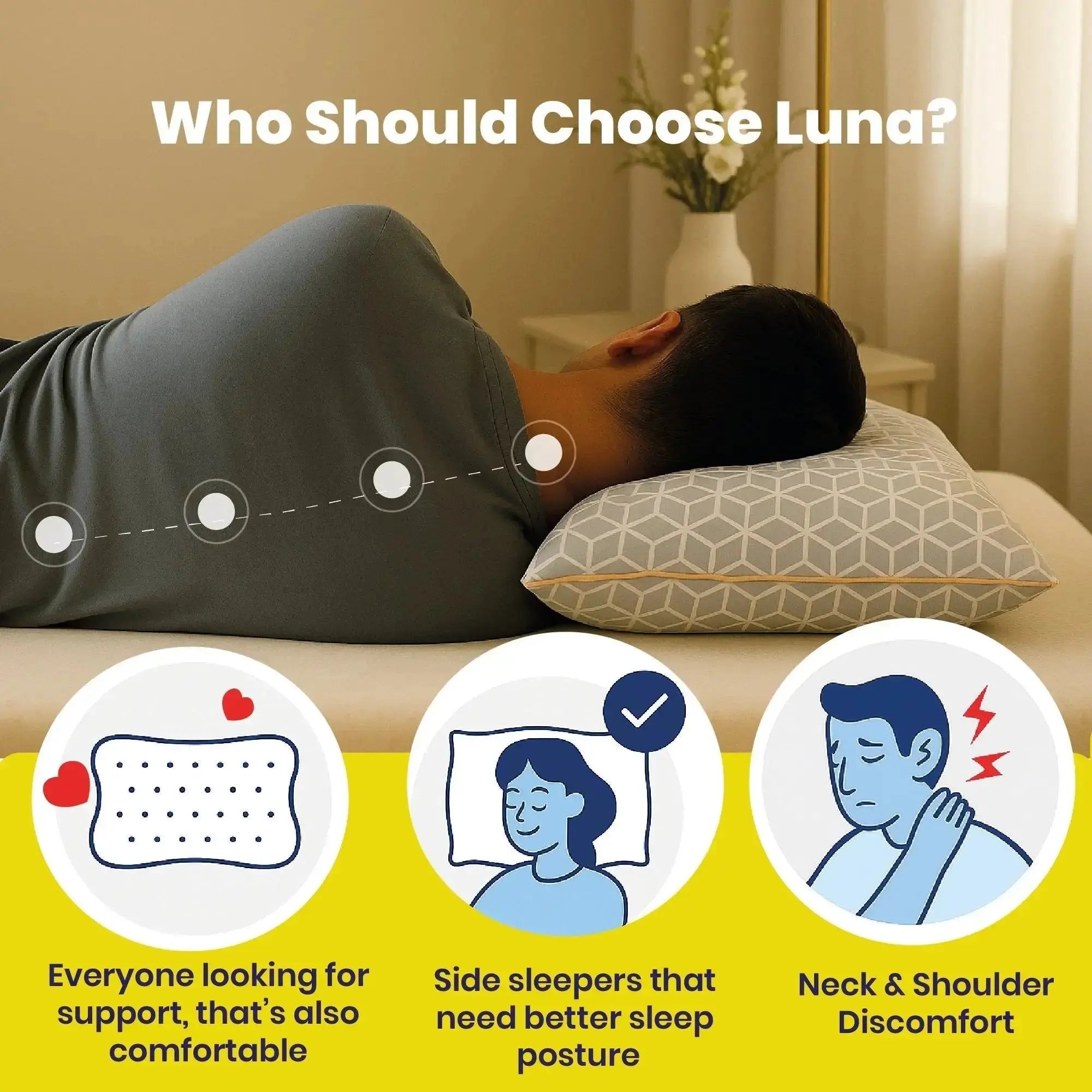 Brightr Best Memory Foam Pillow For Neck Pains