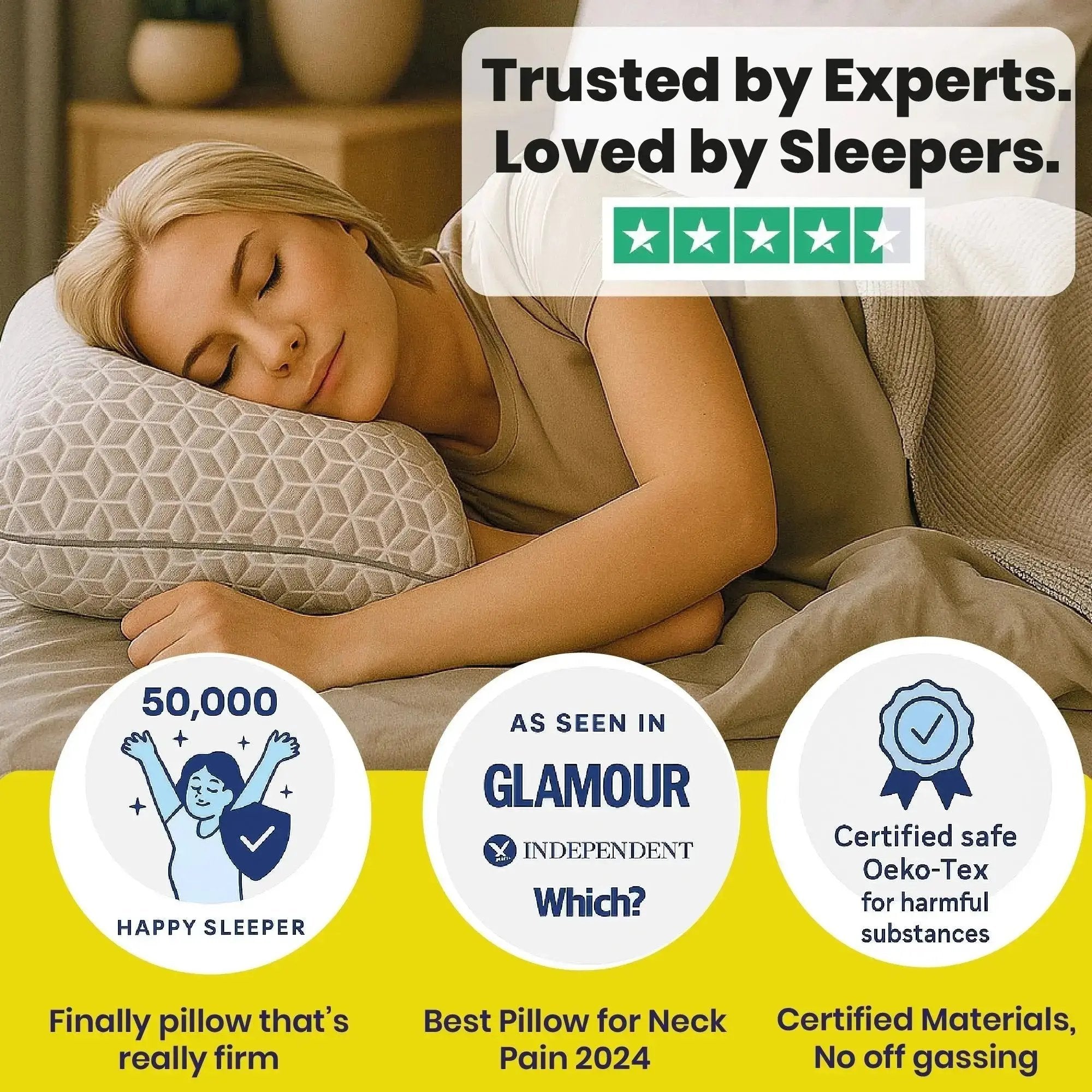Brightr Eclipse Firm Hard Memory foam pillow for neck pains