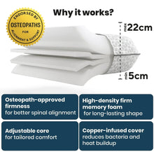 Load image into Gallery viewer, Brightr Eclipse Firm Hard Memory foam pillow for neck pains