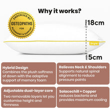 Load image into Gallery viewer, Brightr Stella Best Hybrid Memory Foam Pillow for Neck pains