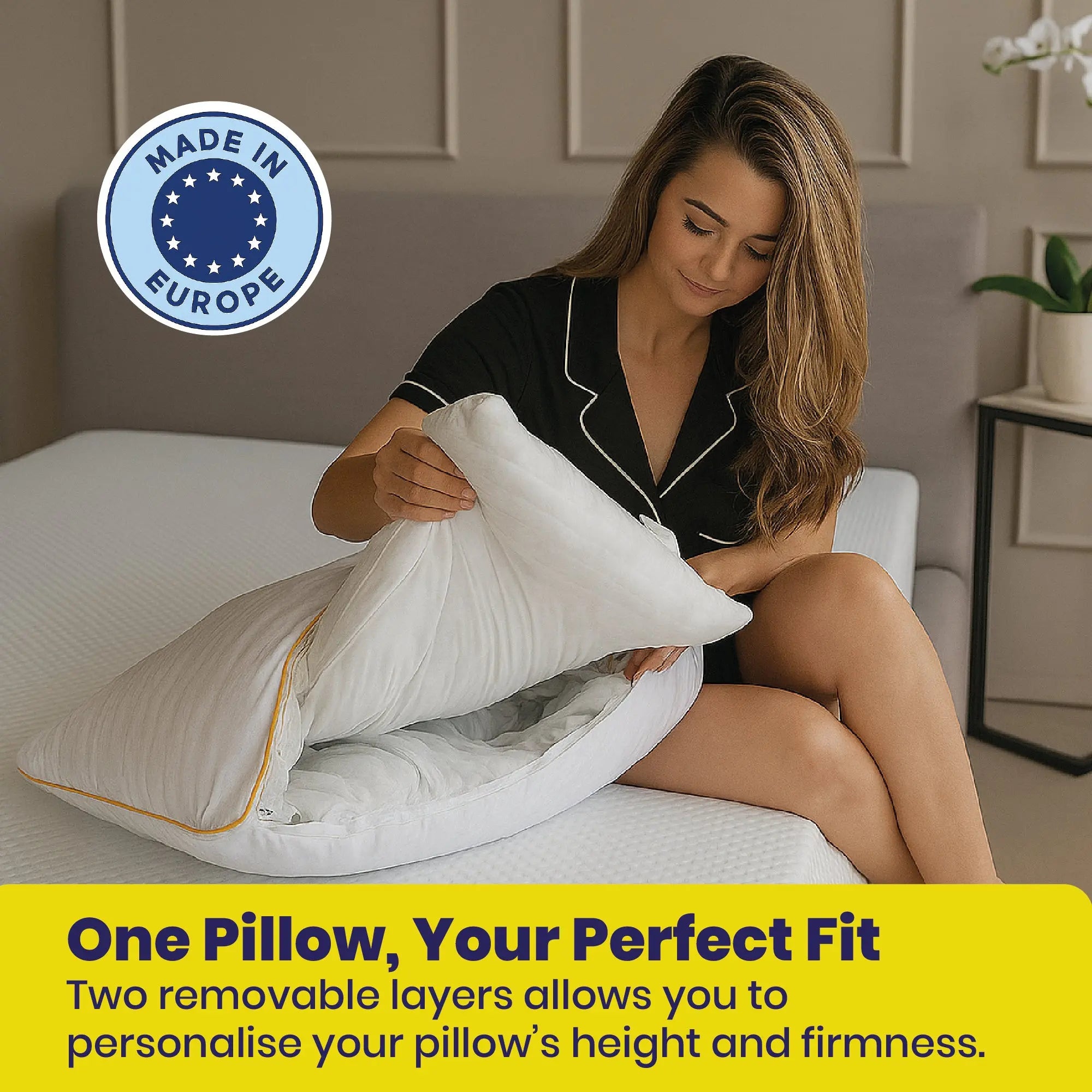 Brightr Stella Best Hybrid Memory Foam Pillow for Neck pains
