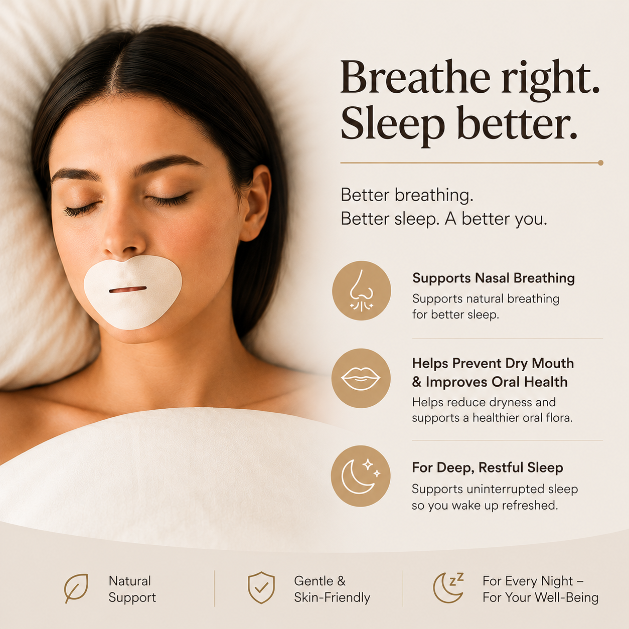 Brightr Mouth Tape for better Nasal Breathing