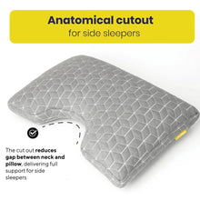 Load image into Gallery viewer, Brightr® MoonHug adjustable memory foam cut out pillow.