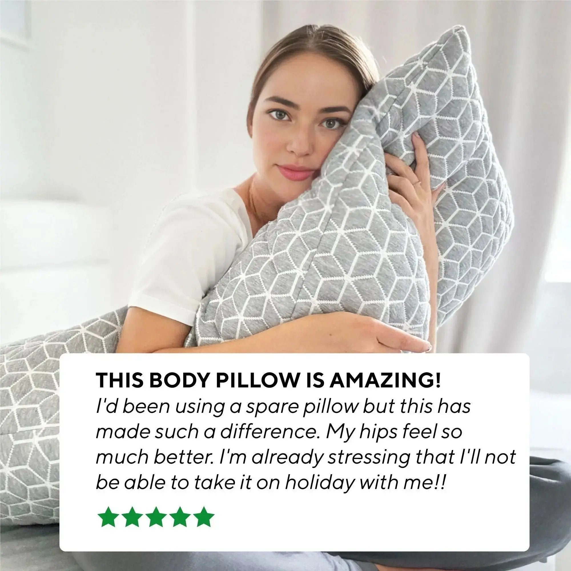 Brightr Hug Best Body Pillow - Full-Length Comfort for Sleep, Pregnancy, and Support