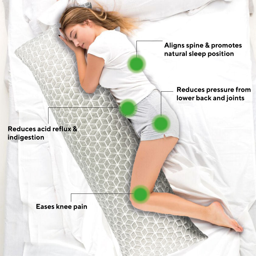 Body Pillow - Full-Length Comfort for Sleep, Pregnancy, and Support
