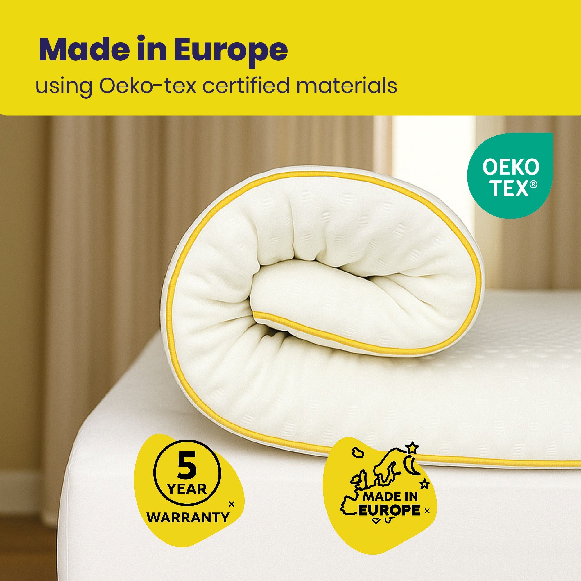 Brightr® Aurora Deluxe 2 in 1 Best Memory Foam mattress topper - Medium Firm