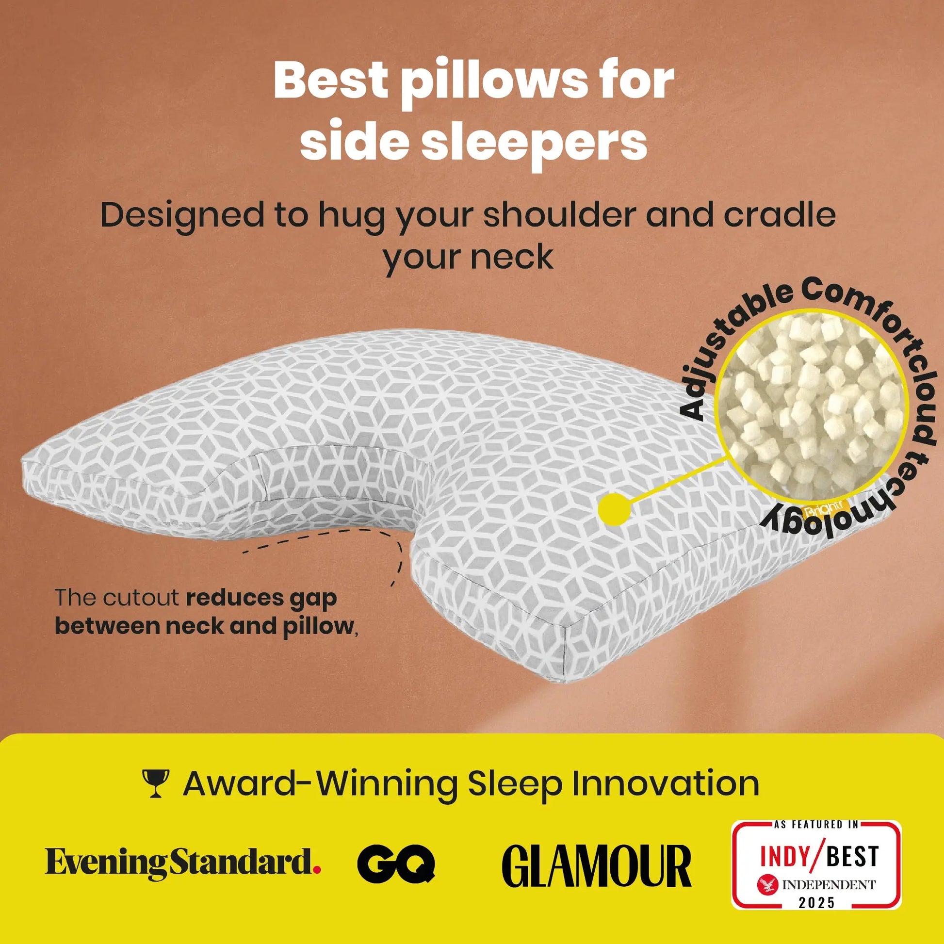 Brightr® MoonHug Adjustable Memory Foam pillow Brightr®