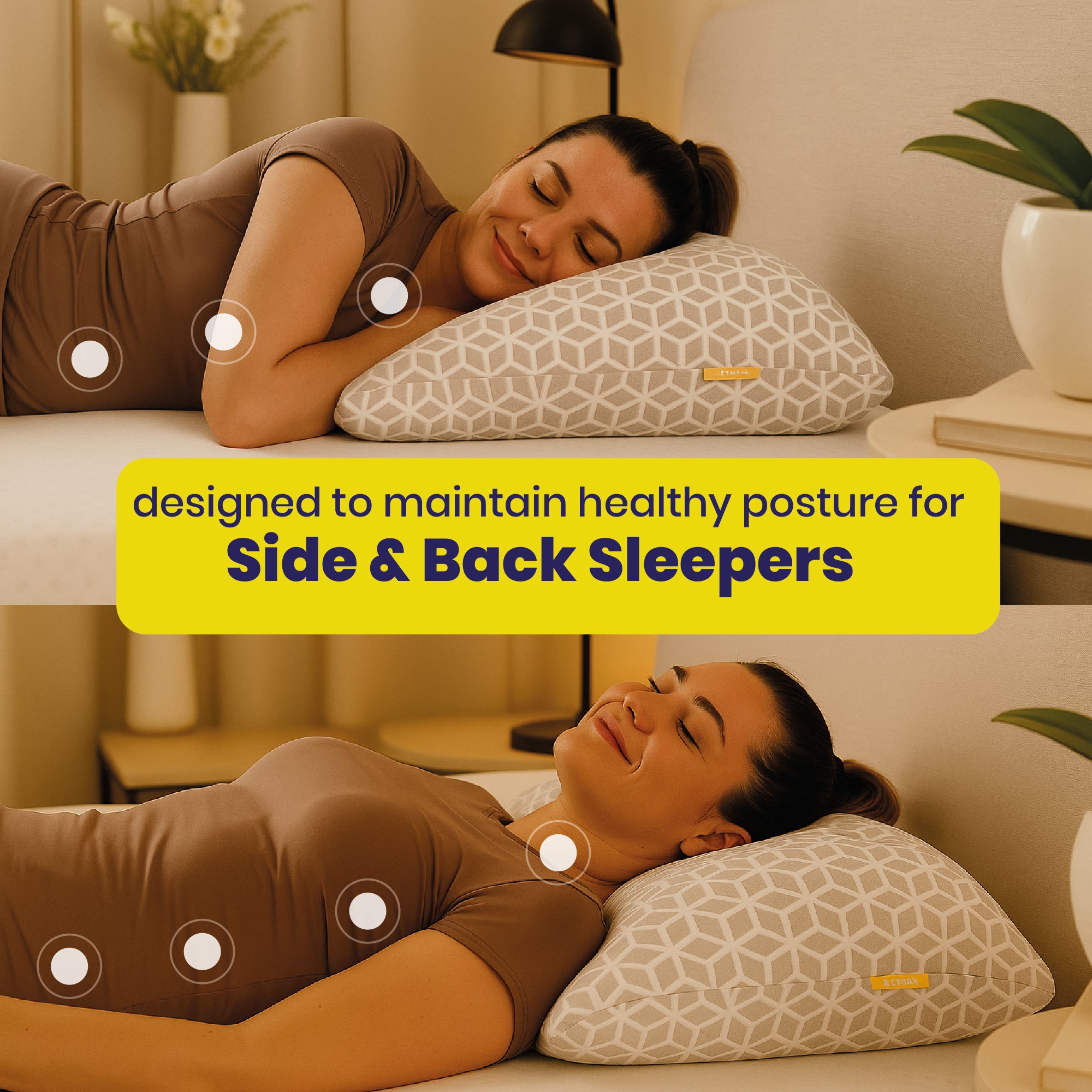 Brightr® MoonHug Adjustable Memory Foam pillow Brightr®