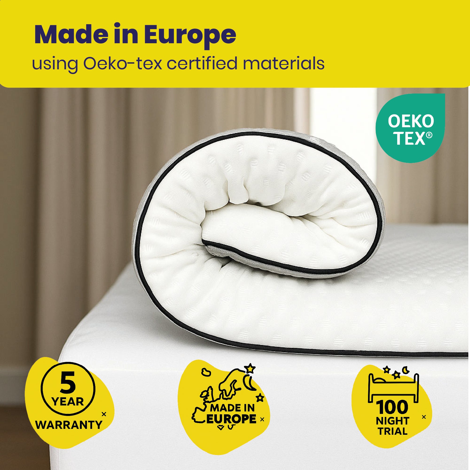 Brightr®  Titan 2 in 1 Mattress Firm Mattress Topper  - Medium/Firm Brightr® Sleep