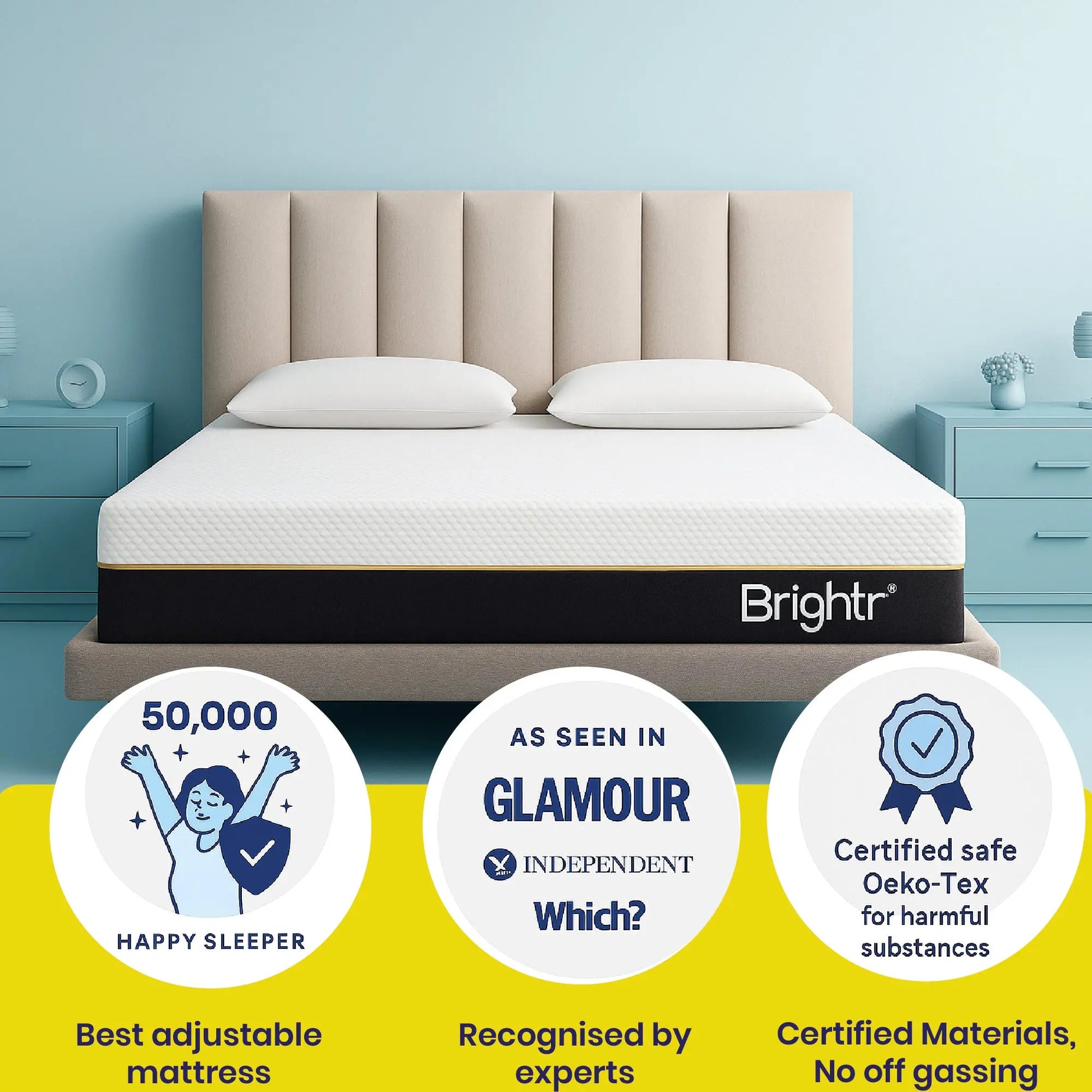 Brightr® SixSense  6 in 1 Best Memory Foam Mattress Brightr® Sleep