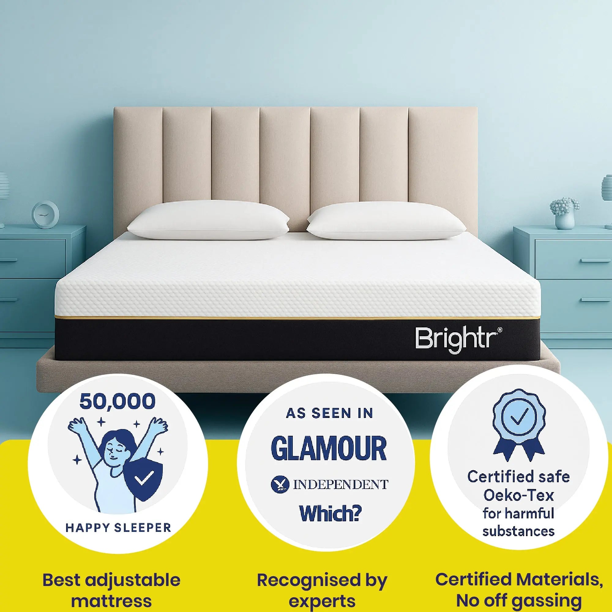 Brightr® SixSense  6 in 1 Best Memory Foam Mattress Brightr® Sleep