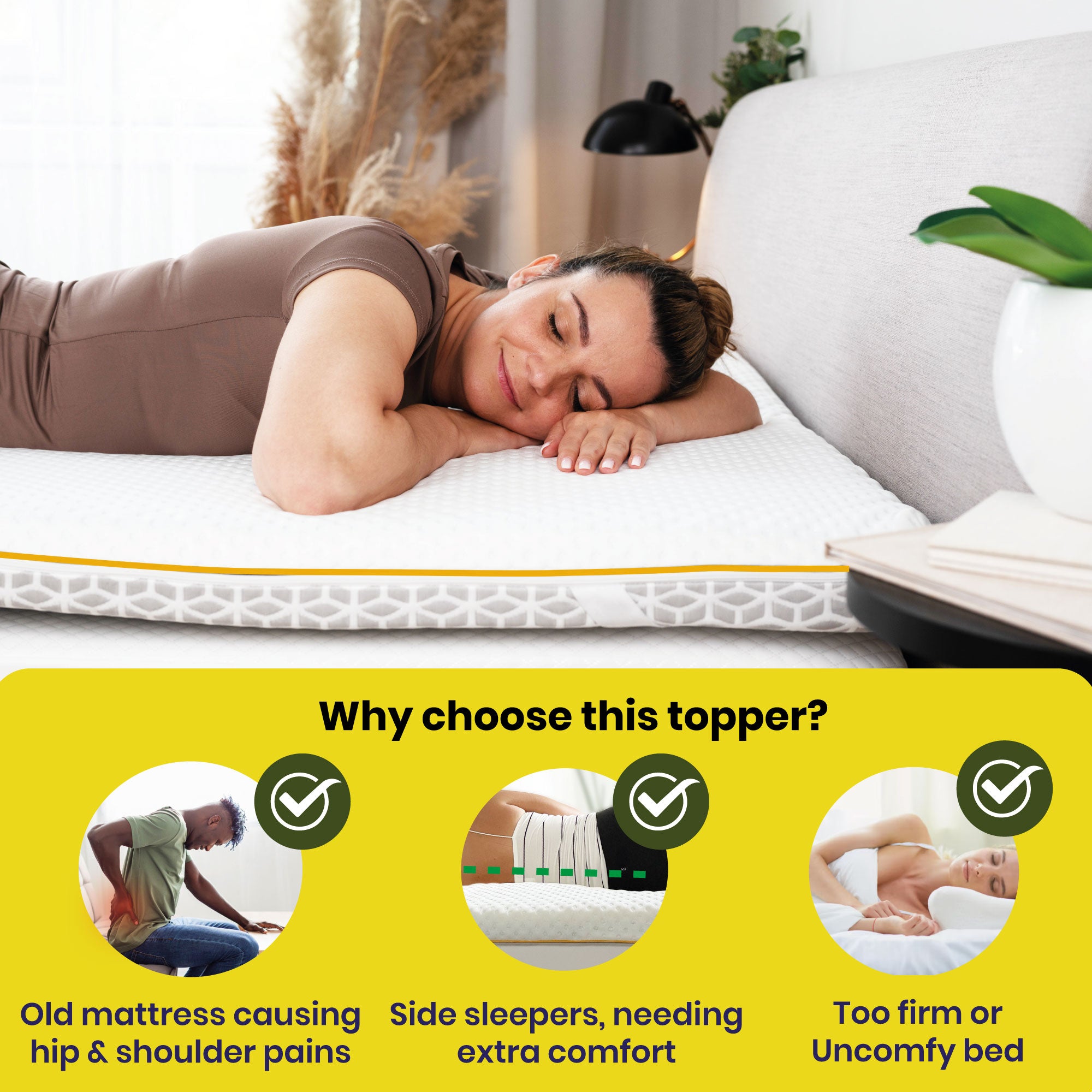 Brightr Aurora Best Memory Foam Mattress topper