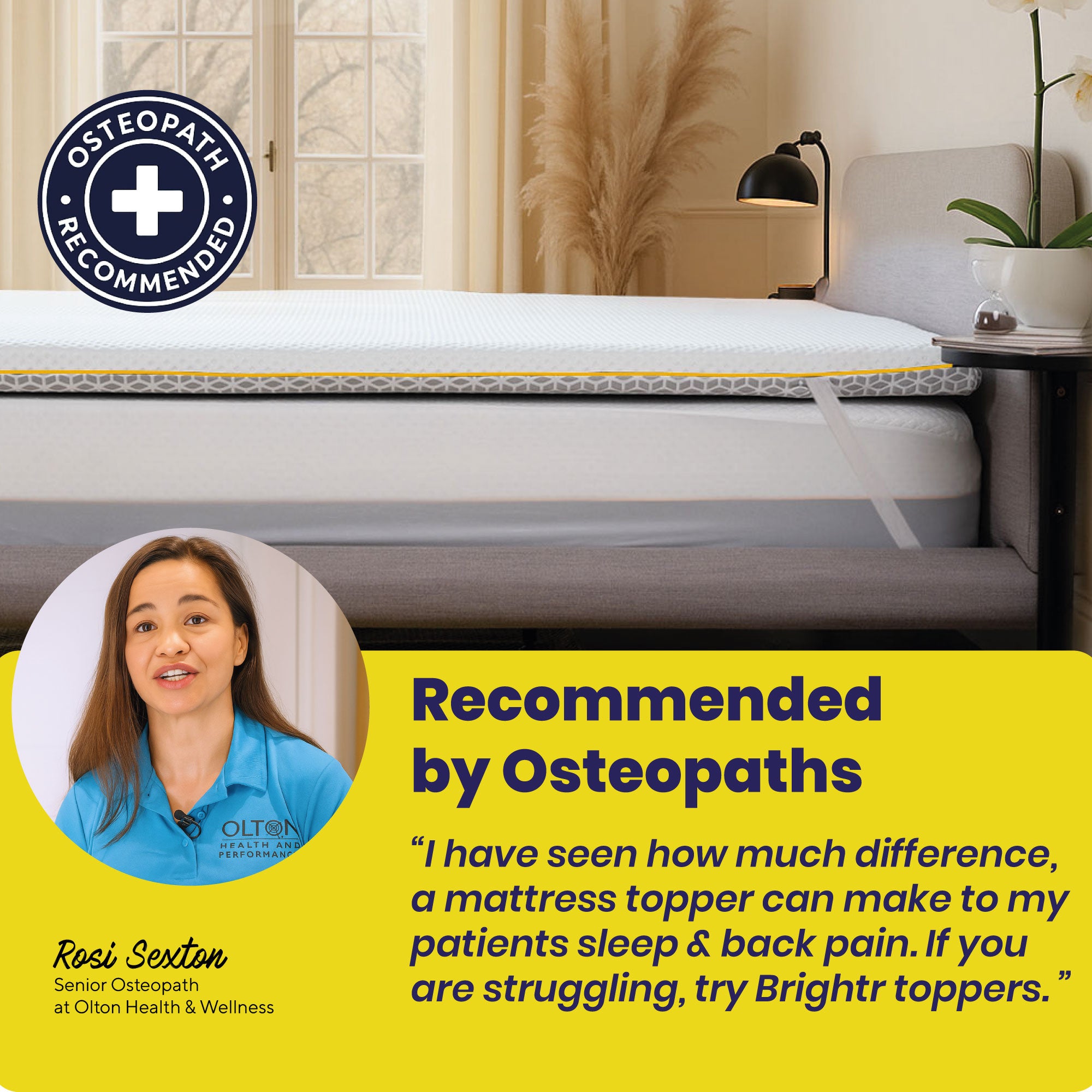 Brightr Aurora Memory Foam Mattress topper