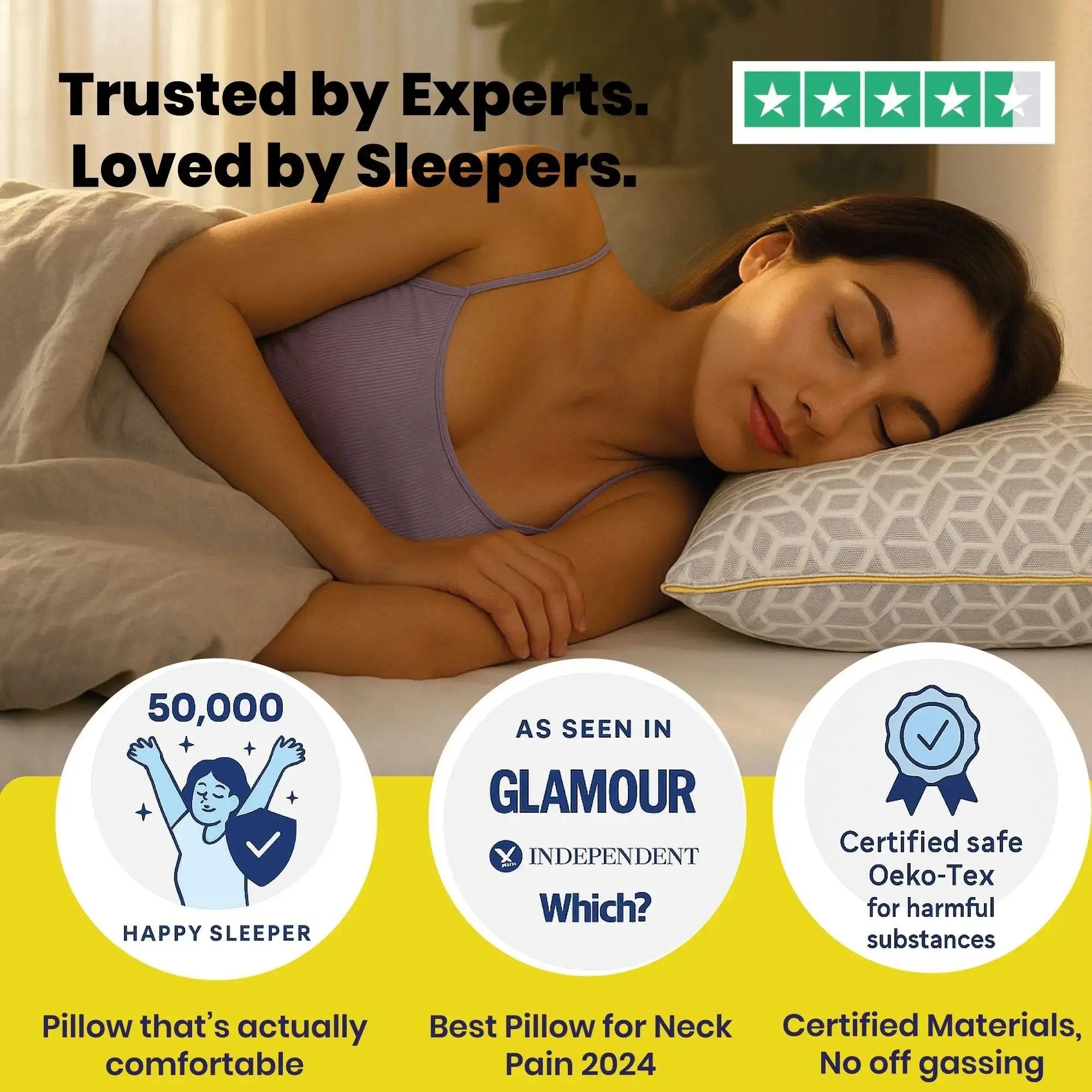 Brightr Best Memory Foam Pillow For Neck Pains