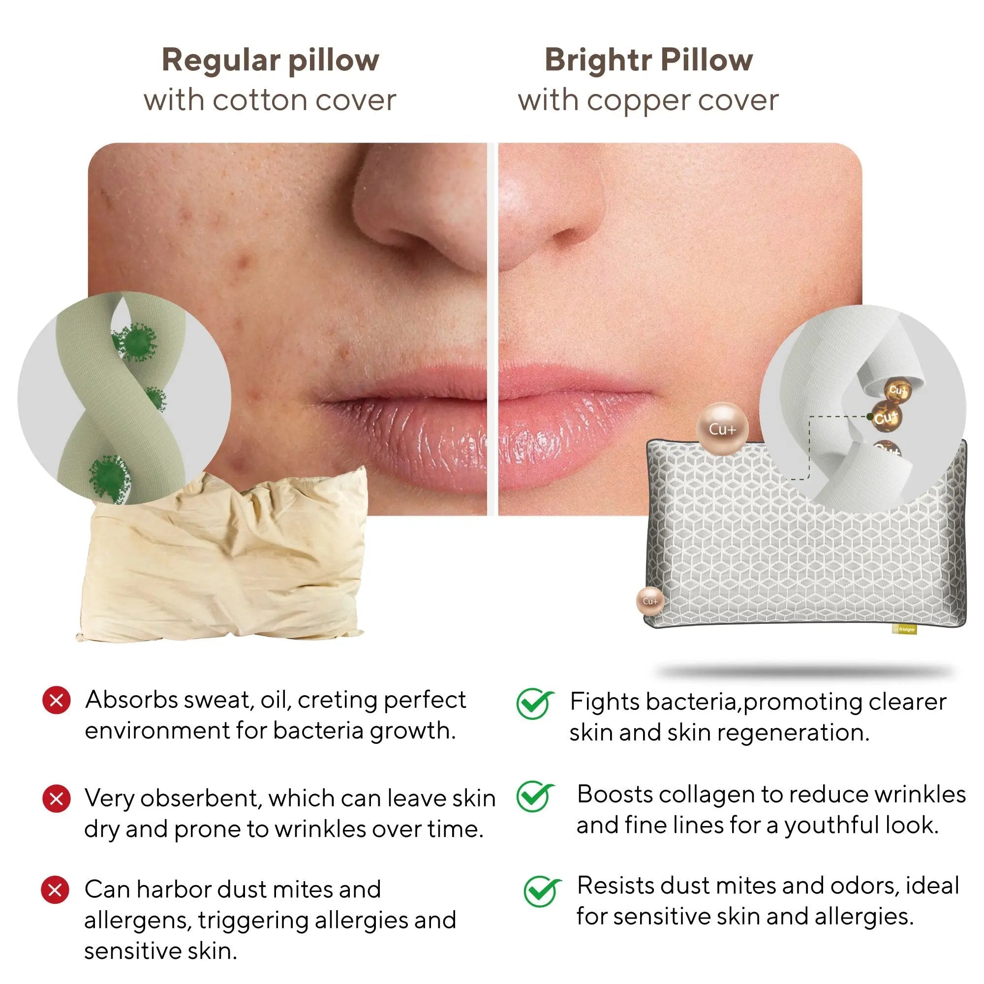 Brightr Eclipse Firm Hard Memory foam pillow for neck pains