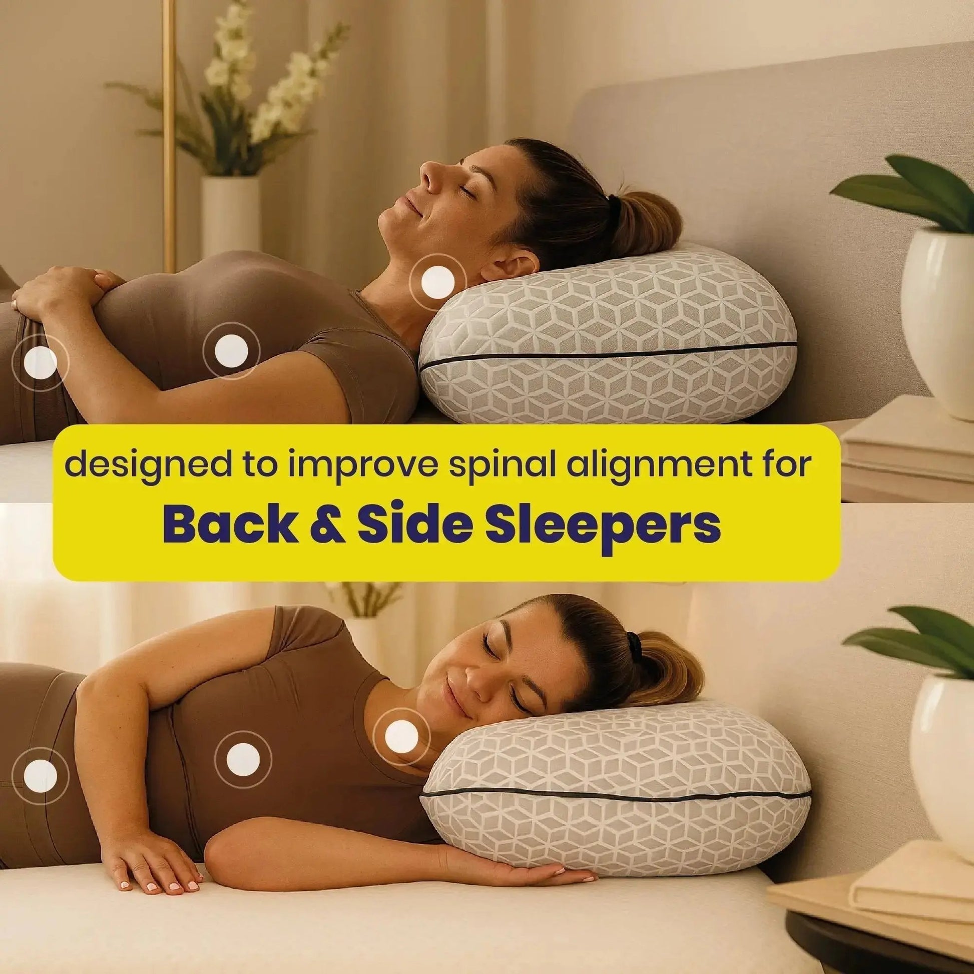 Brightr Eclipse Firm Hard Memory foam pillow for neck pains