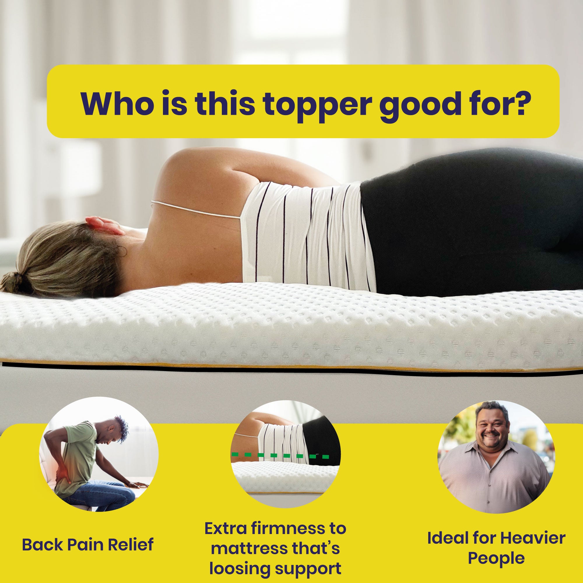 Brightr Firm Mattress Topper Titan 2 in 1 