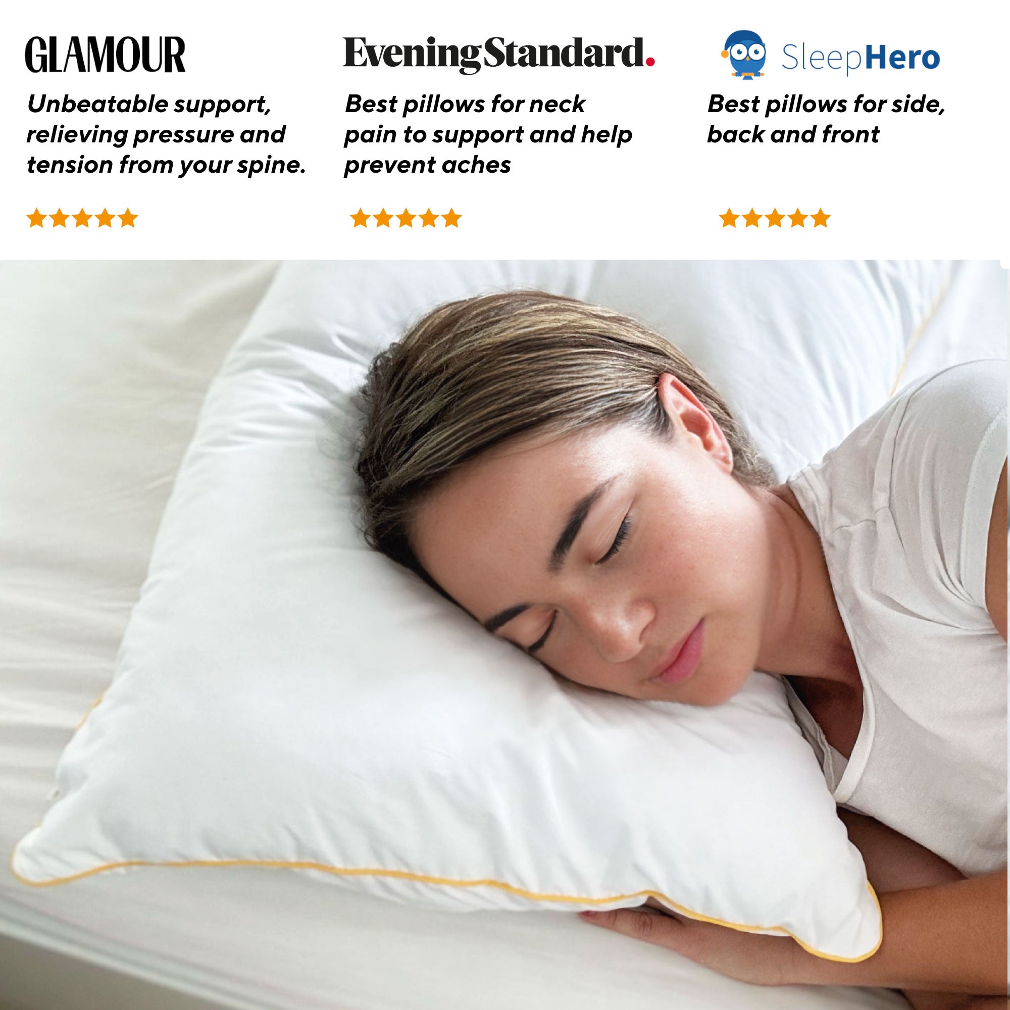 Brightr Nox Adjustable Down Alternative Pillow - Customizable Comfort