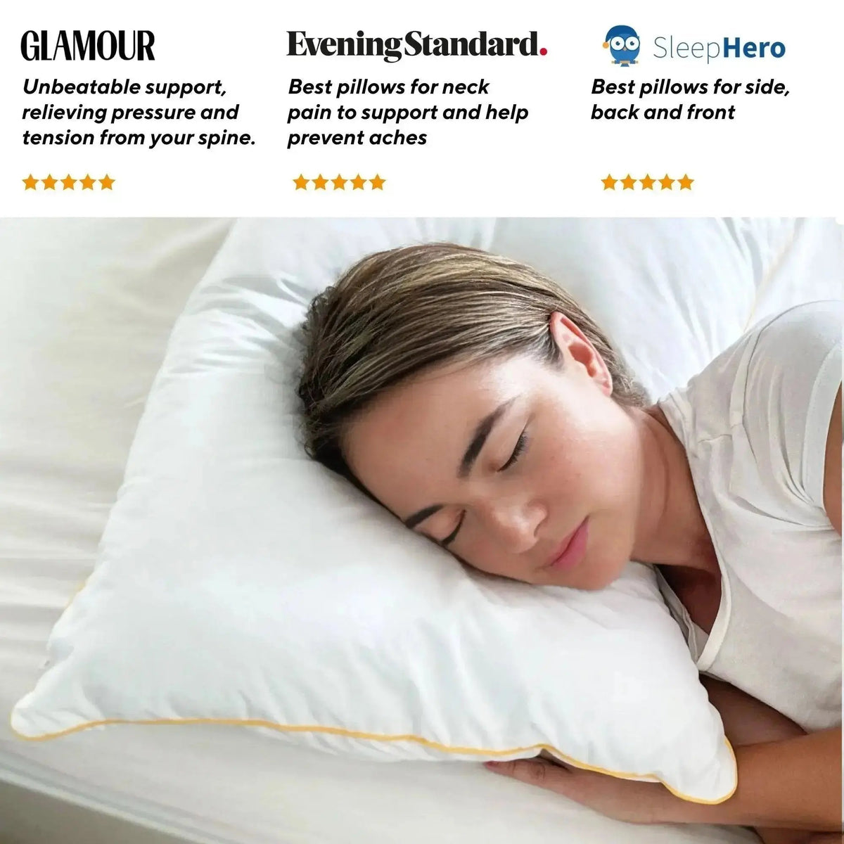 Brightr Nox Adjustable Down Alternative Pillow - Customizable Comfort