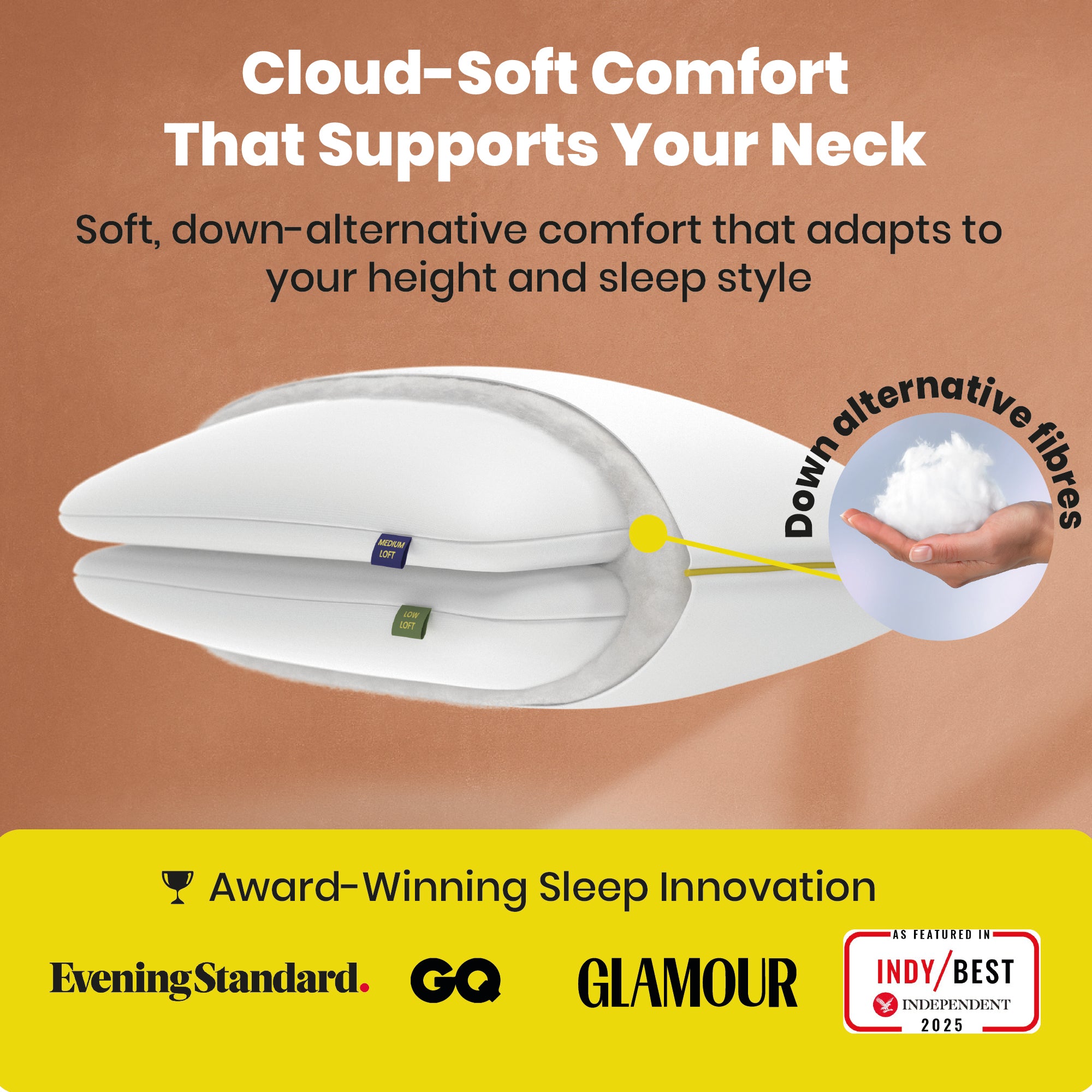 Brightr Nox Best Down Alternative Hypo-allergenic Pillow