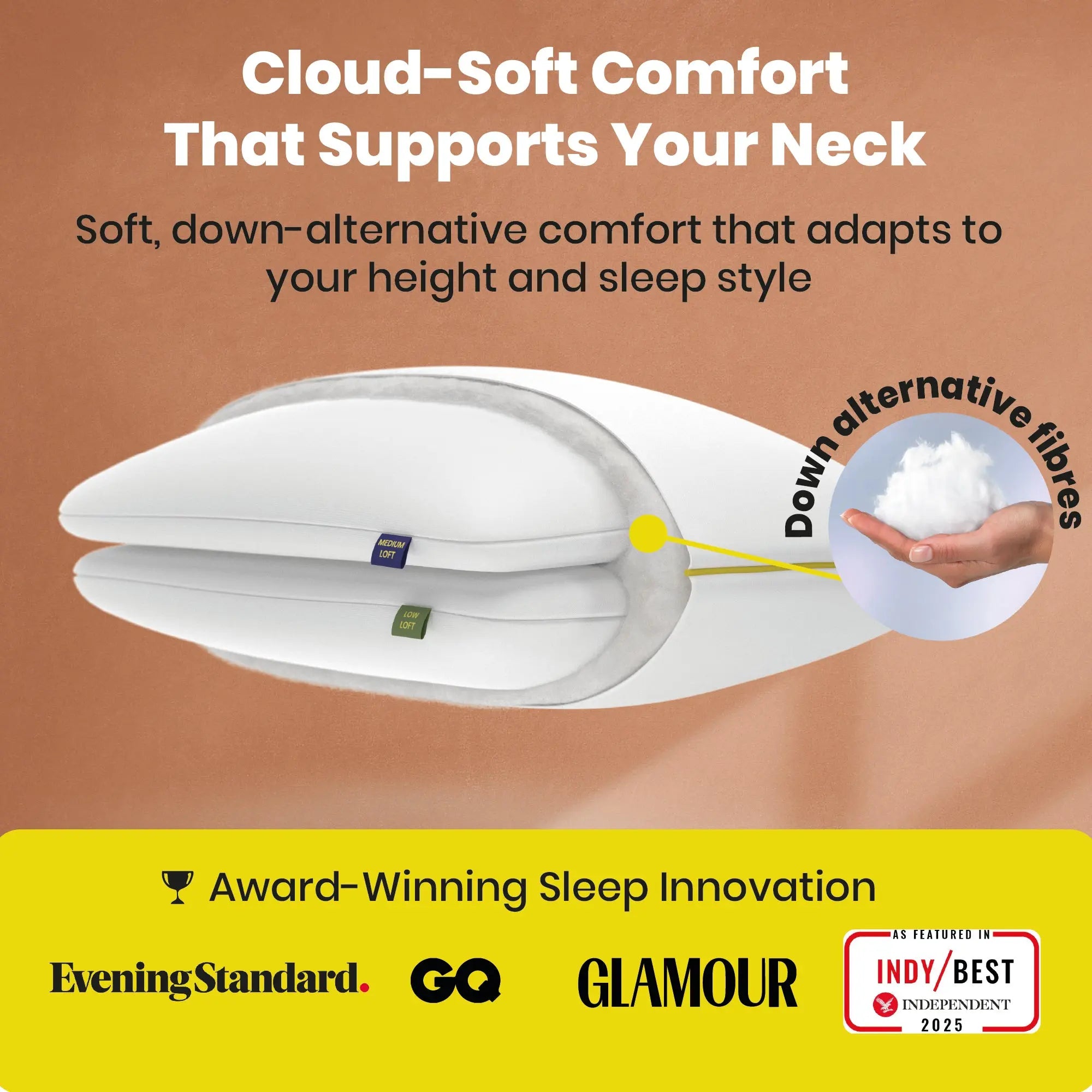 Brightr Nox Best Down Alternative Hypo-allergenic Pillow
