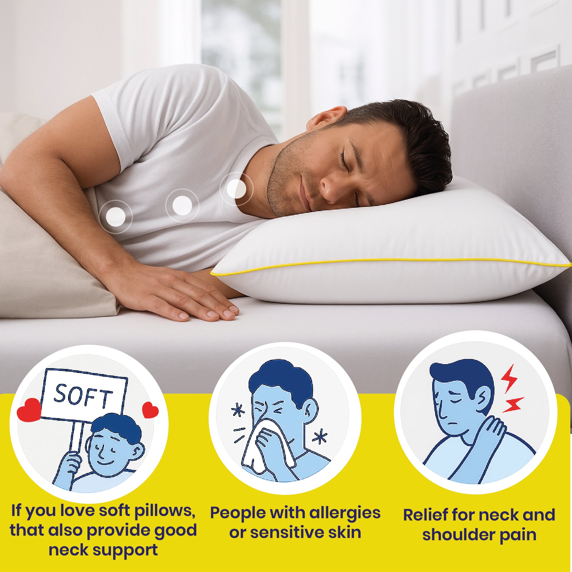 Brightr Nox Best Down Alternative Hypo-allergenic Pillow