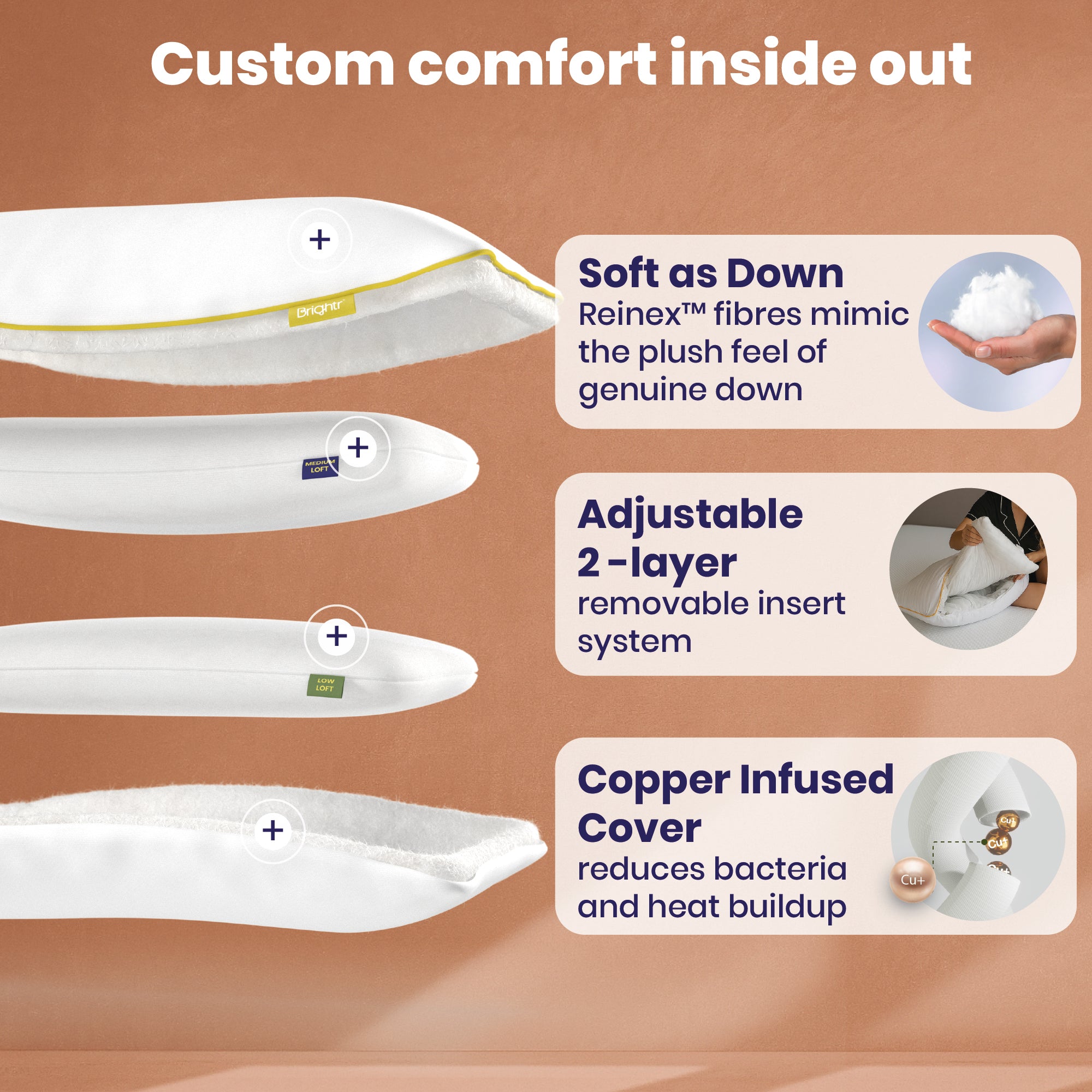 Brightr® Nox Vegan Down Alternative pillow Brightr®
