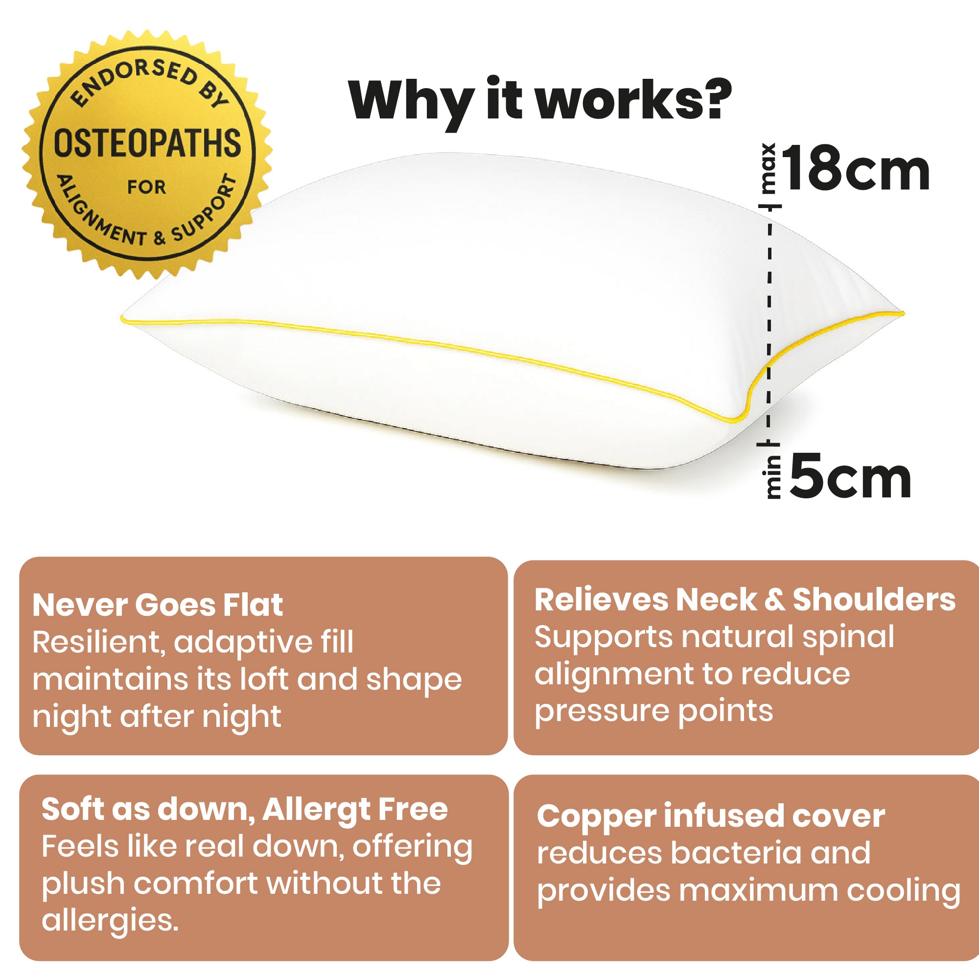 Brightr® Nox Vegan Down Alternative pillow Brightr®