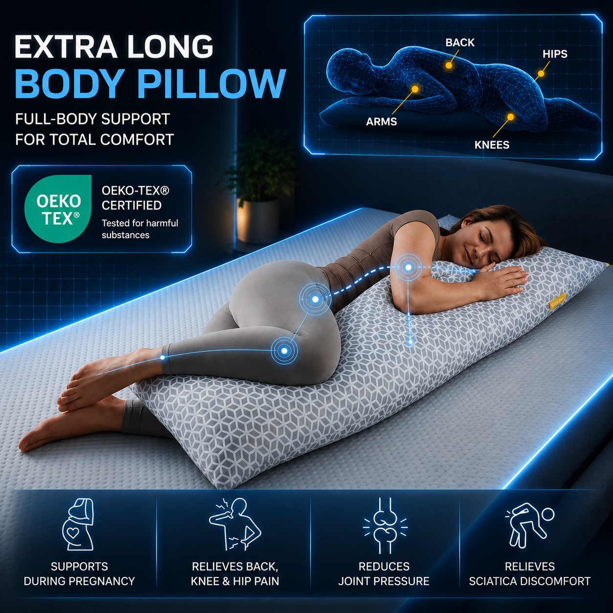Brightr® Hug Body Pillow