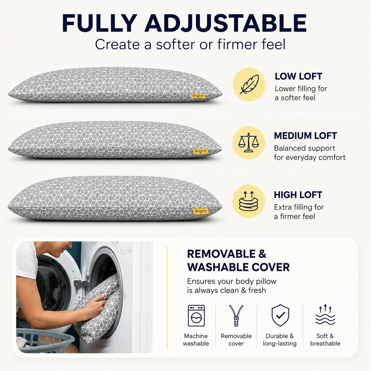 Brightr® Hug Body Pillow