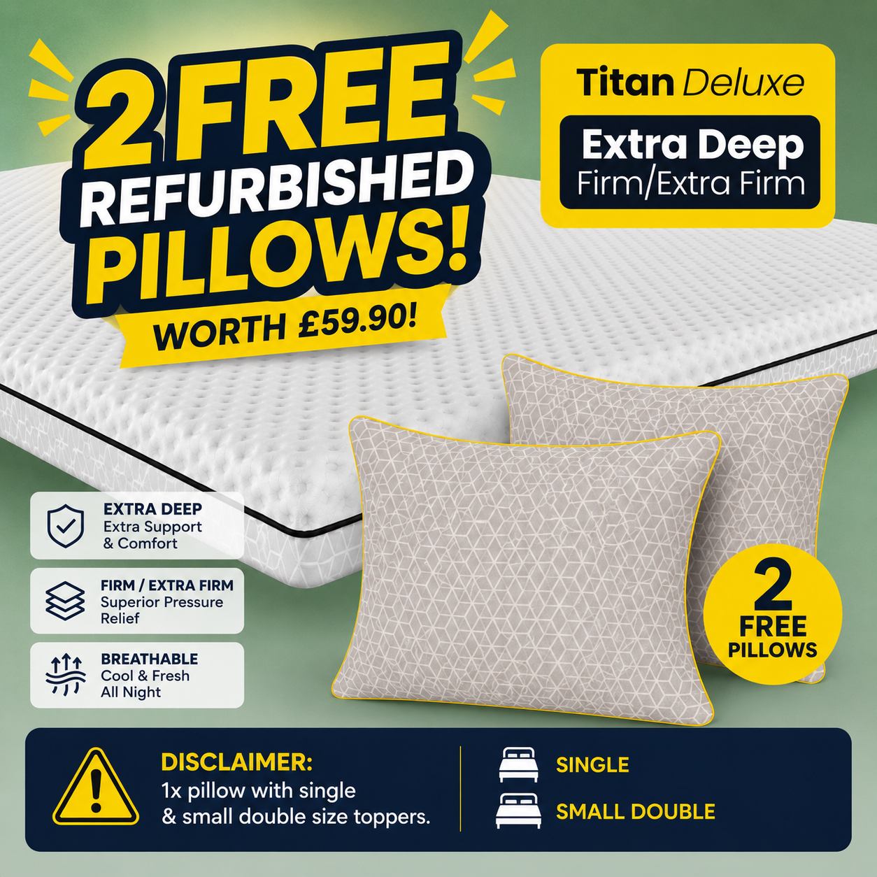 Brightr®  Titan Deluxe Mattress Topper Refurbished