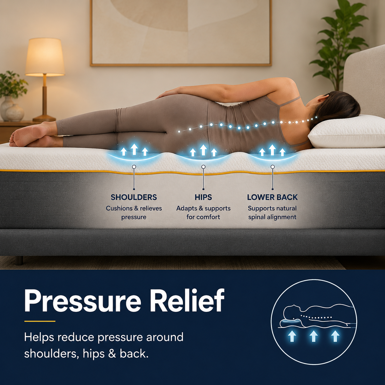 Best Memory Foam Mattress - Brightr® SixSense  6 in 1 mattress
