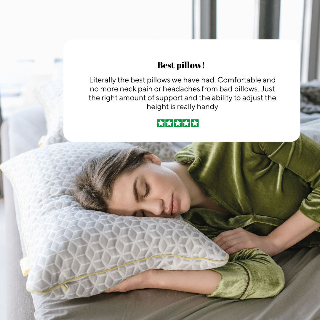 Brightr® Luna Adjustable Memory Foam Pillow - Customizable Support