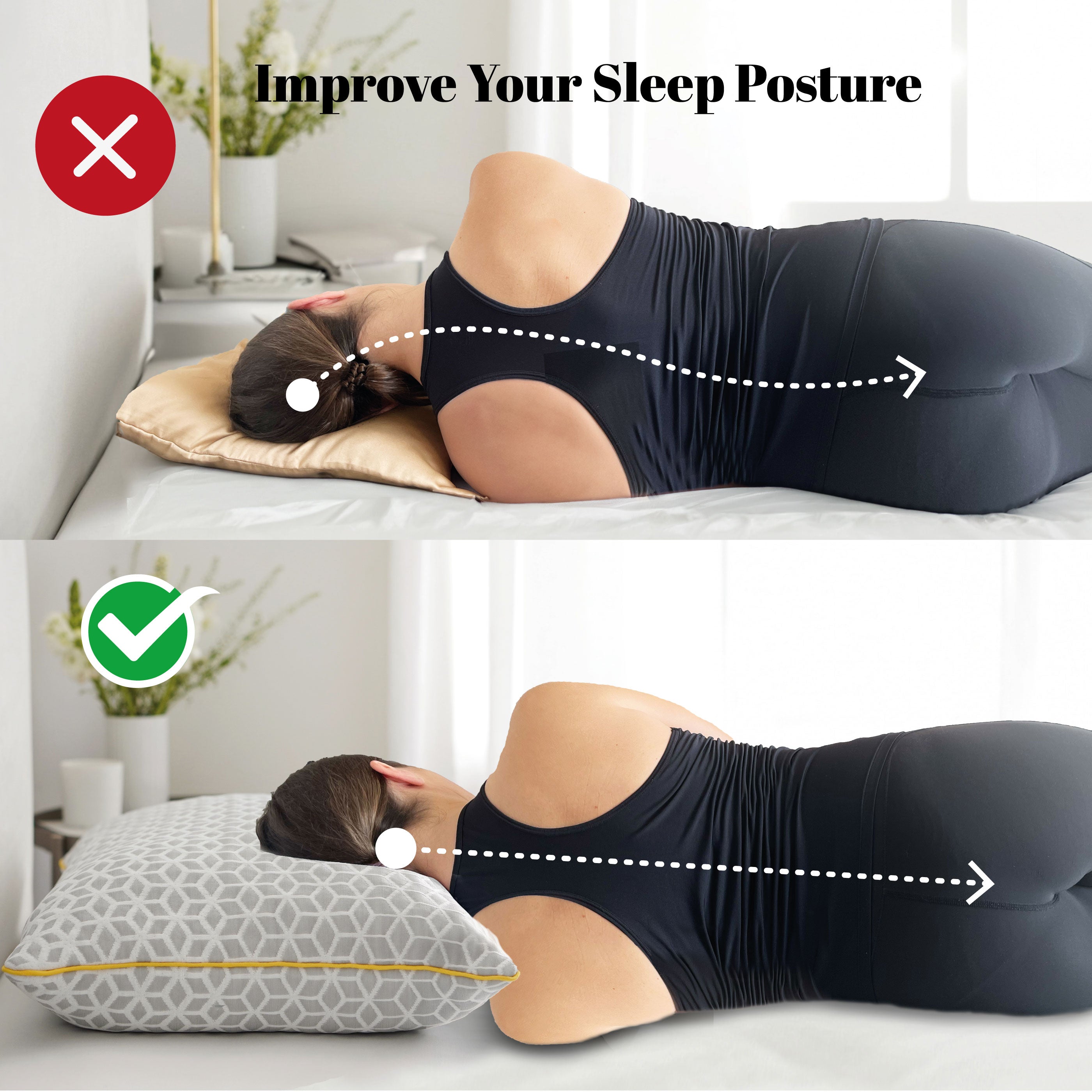 Brightr® Luna Adjustable Memory Foam Pillow - Customizable Support