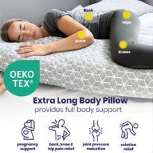 Load image into Gallery viewer, Brightr Hug Best Body Pillow - Full-Length Comfort for Sleep, Pregnancy, and Support
