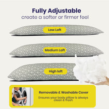 Load image into Gallery viewer, Brightr Hug Best Body Pillow - Full-Length Comfort for Sleep, Pregnancy, and Support
