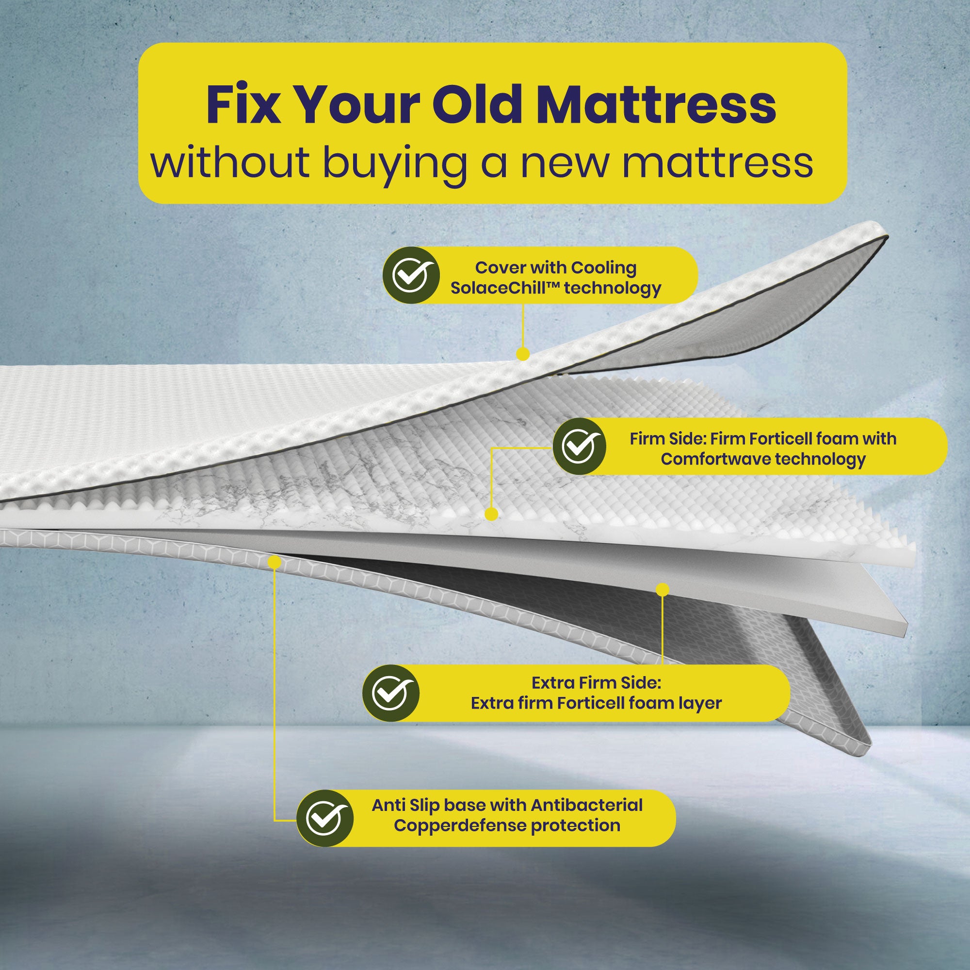Brightr Titan Deluxe Firm Extra Firm Mattress topper