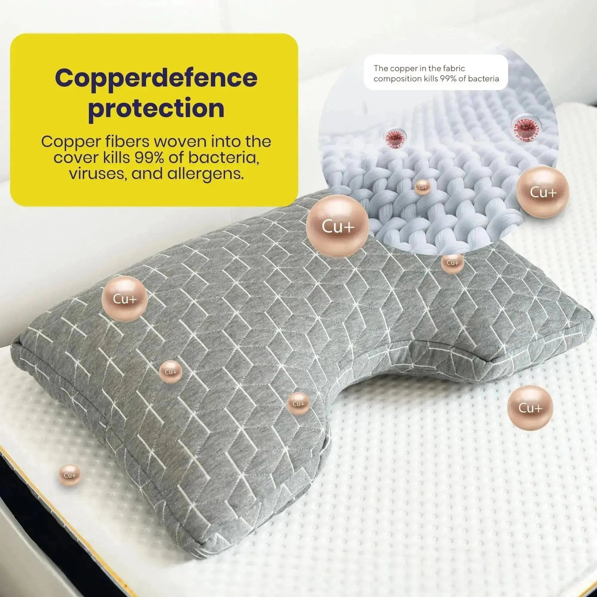 Brightr® MoonHug adjustable memory foam cut out pillow.