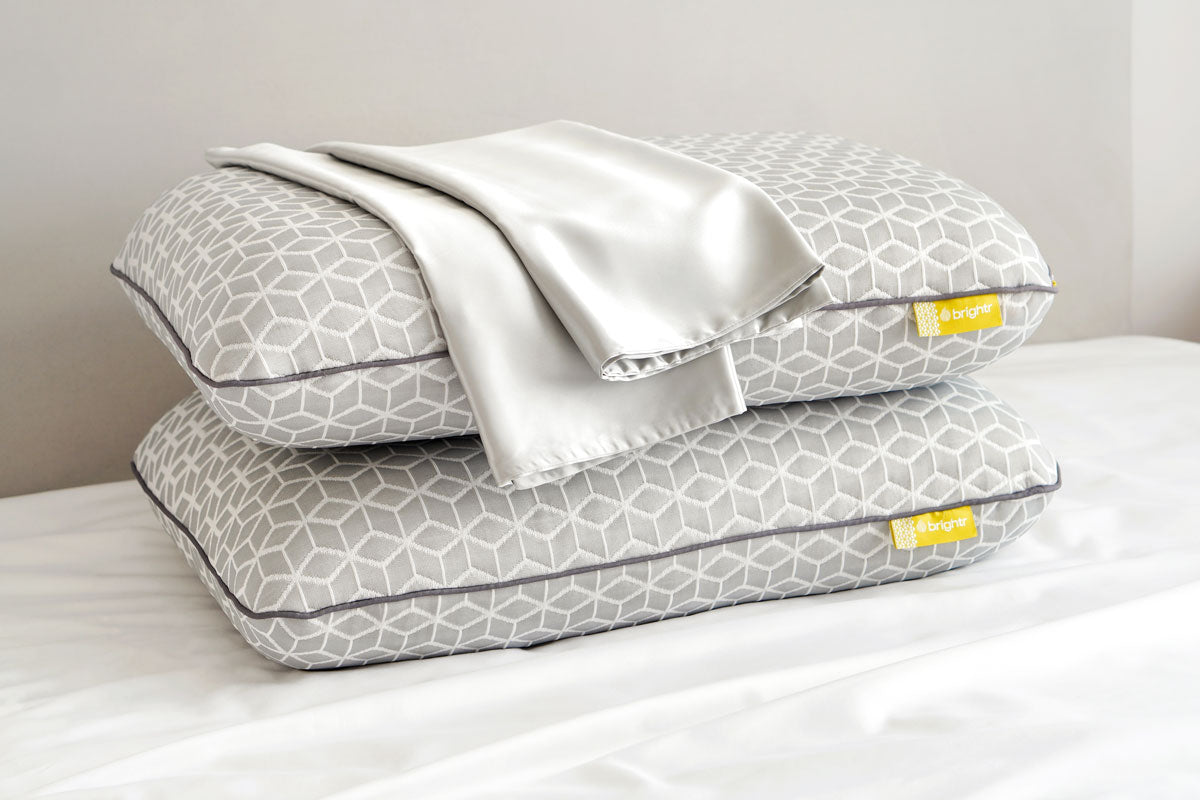 Brightr® Eclipse Pillow & Silk Pillowcase Bundle