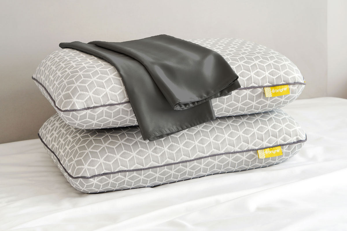 Brightr® Eclipse Pillow & Silk Pillowcase Bundle