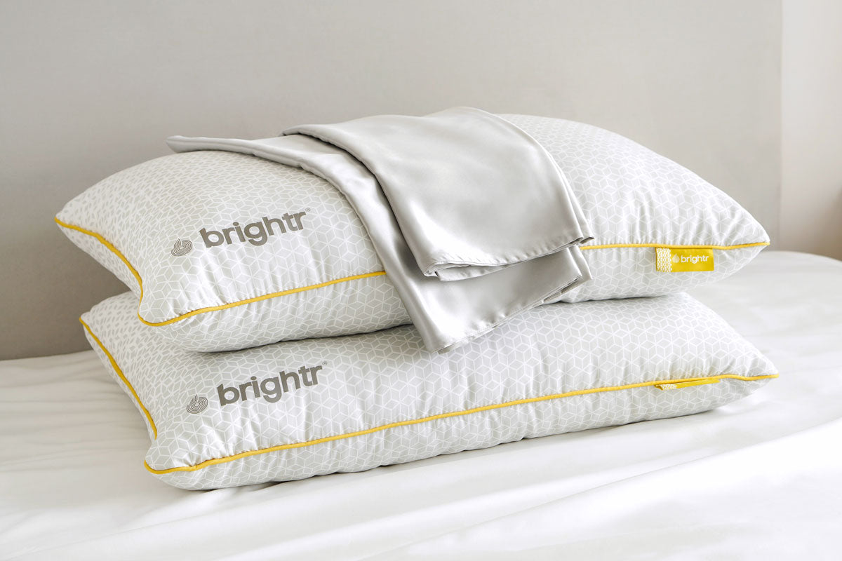Brightr Stella pillow & Silk Pillowcase bundle