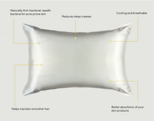 Load image into Gallery viewer, Brightr Sleep Silk 22 momme mulberry pillowcase
